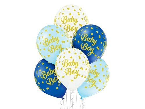 Balloons Baby Boy Blue - 27 cm - 6 pcs