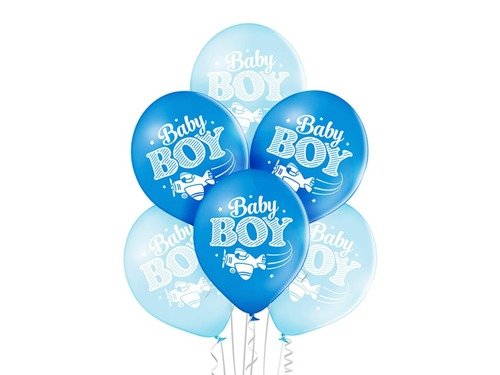 Balloons Baby Boy Blue - 27 cm - 6 pcs