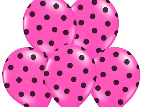 Balloons Pastel Rose "Dots" - 30 cm - 6 pcs