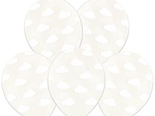 Balloons Pastel White  "Clouds" - 30 cm - 5 oc