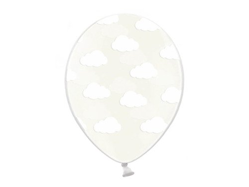 Balloons Pastel White  "Clouds" - 30 cm - 6 oc