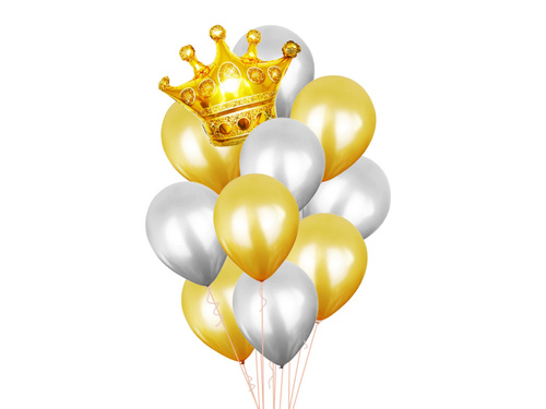 Balloons set Crown - 11 pcs