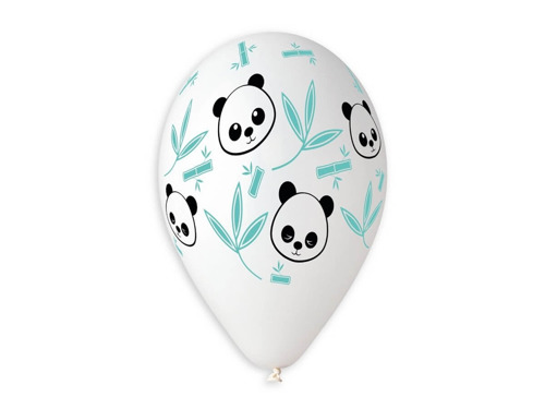 Balony pastelowe Panda i bambus - 33 cm - 5 szt.