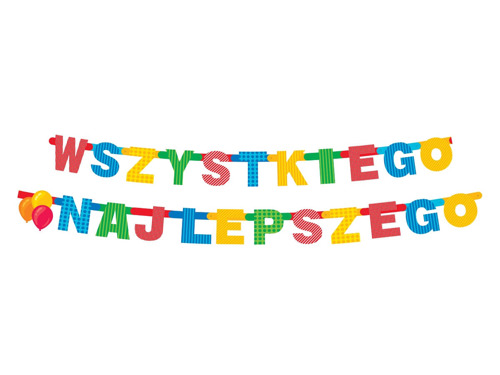 Baner urodzinowy "Wszystkiego najlepszego" - 230 cm - 1 szt.