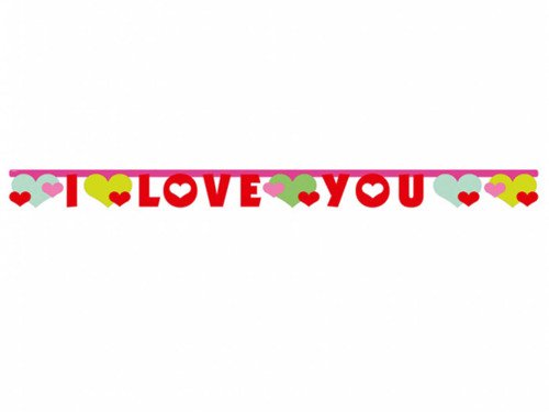 Banner I love you 170 x 11 cm