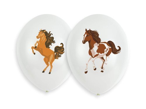 Beautiful Horses Latex Balloons - 12" - 6 pcs