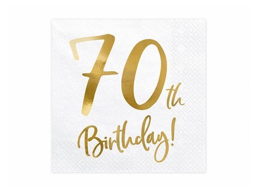 Birthday 70th Luncheon Napkins - 33 cm - 20 pcs