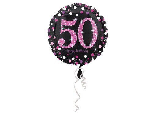 Birthday Explosion 50th Prismatic Foil Balloon 43 cm