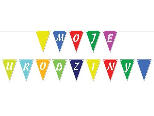 Birthday banner "Moje urodziny", 500cm, 1 pc