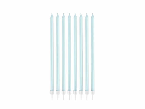 Birthday candles, blue - 8 pcs