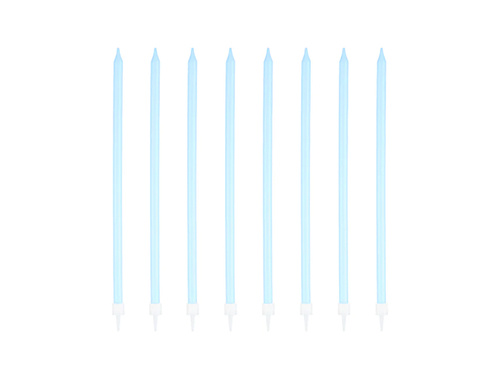 Birthday candles blue - 8 pcs