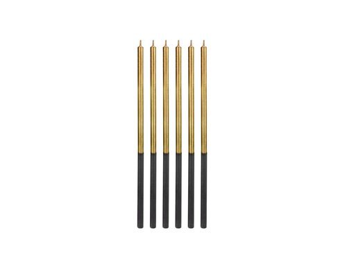 Birthday candles, gold Platinum - 6 pcs