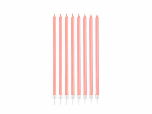 Birthday candles, pink - 8 pcs