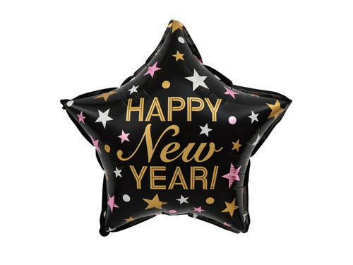 Black "Happy New Year" Foil Balloon