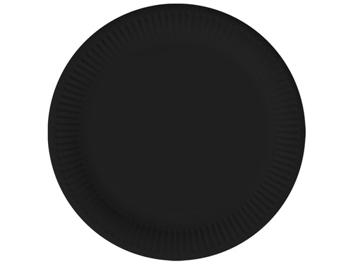 Black Paper Plates - 18 cm - 6 pcs