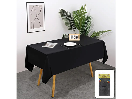 Black Tablecover - 137 x 274 cm - 1 pc