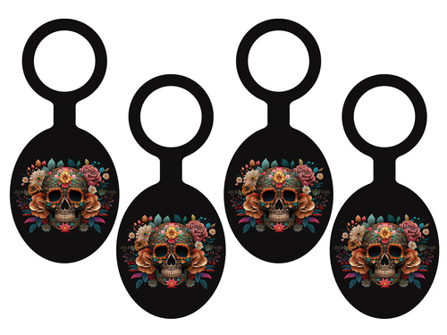 Bottle hanging cards Dia De Los Muertos - 8 pcs.