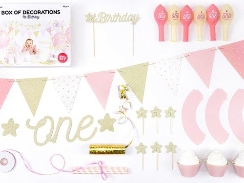 Box of Decoration 1st Birthday