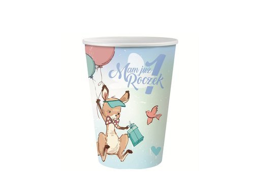 Boy's First Birthday paper cups - ml - 6 pcs