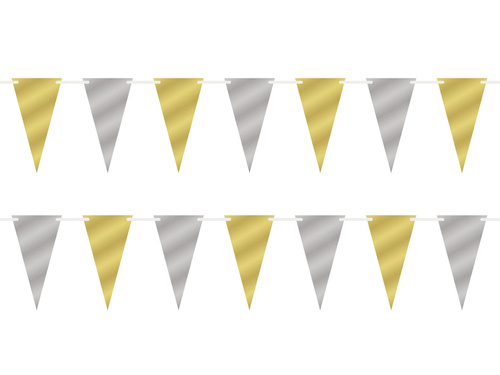 Bunting, gold and silver - 5 m - 1 pc