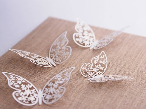 "Butterfly" hanging paper decoration, 6,5 x 4 cm, 10 pcs