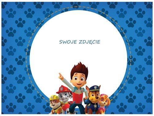 Cake Topper Paw Patrol - A4 - 1 pc.