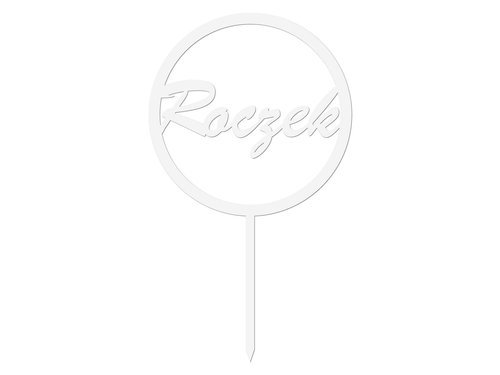 Cake topper 1st birthday, white plexi - 1 pc