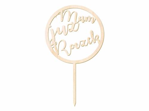 Cake topper 1st birthday, wooden - 1 pc