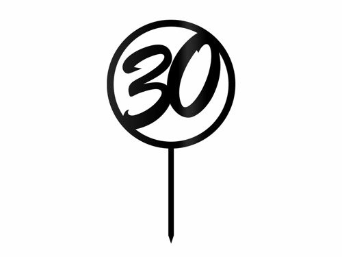 Cake topper 30 birthday - 1 pc