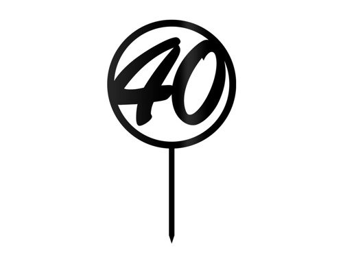 Cake topper 40 birthday - 1 pc