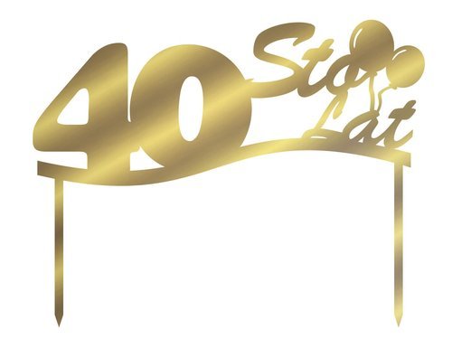 Cake topper 40 birthday - 1 pc