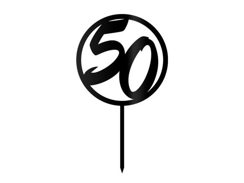 Cake topper 50 birthday - 1 pc