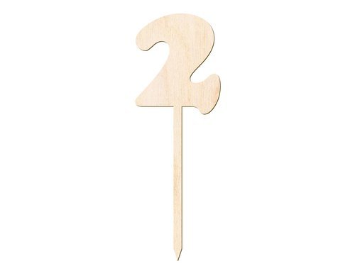 Cake topper Happy Birthday, wooden - 20 cm - 1 pc