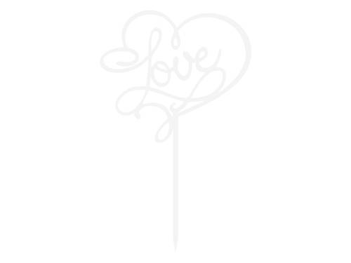 Cake topper Love - 15 x 9,5 cm - 1 pc