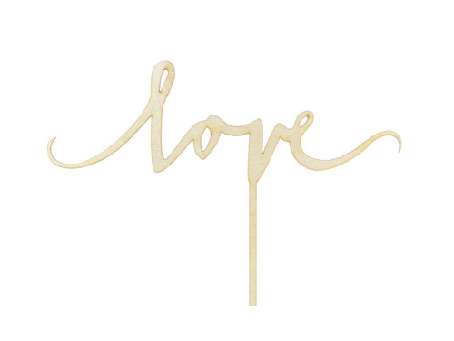 Cake topper Love, - 23 x 16 cm - 1 pc