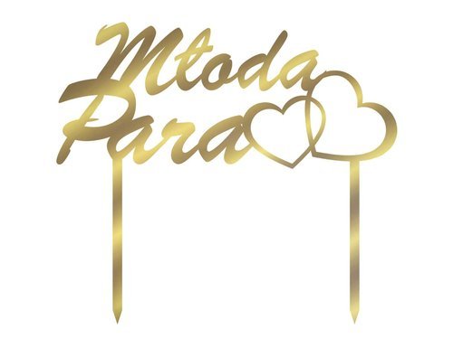 Cake topper Mloda Para - 15x13 cm - 1 pc