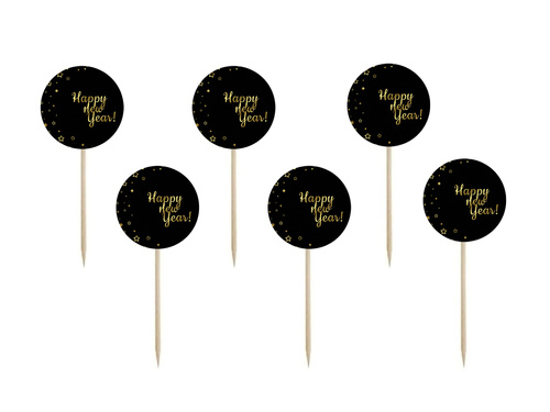 Cake toppers Happy New Year - 6 pcs