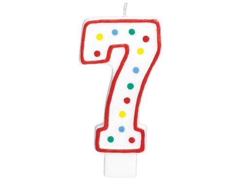 Candle number "7" - 1 pc