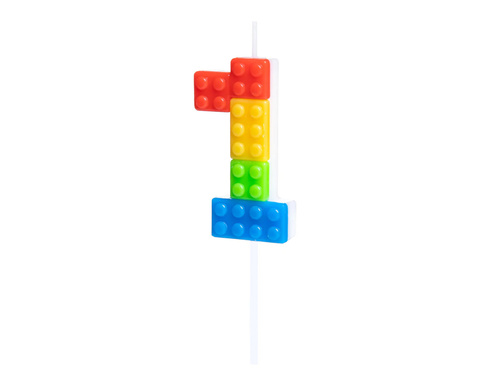 Candle number blocks - 1 - 1 pcs.