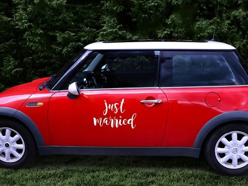 Car Sticker Just Married