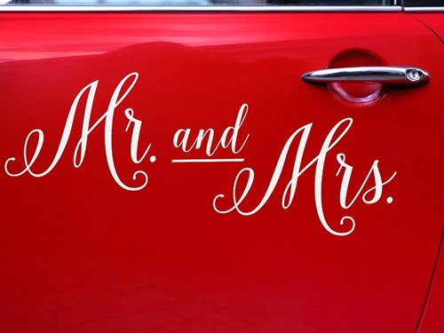 Car Sticker Mr. and Mrs.