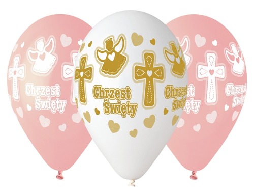 Christening balloons - 33 cm - 5 pcs