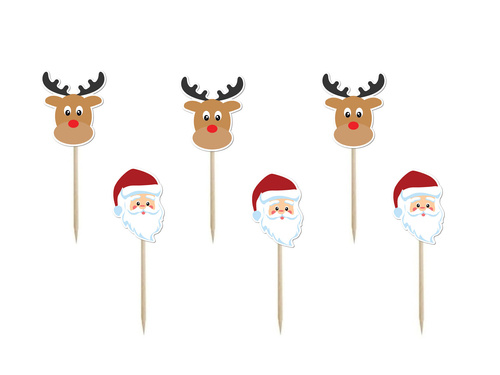 Christmas Partypicks - 7 cm - 6 pcs