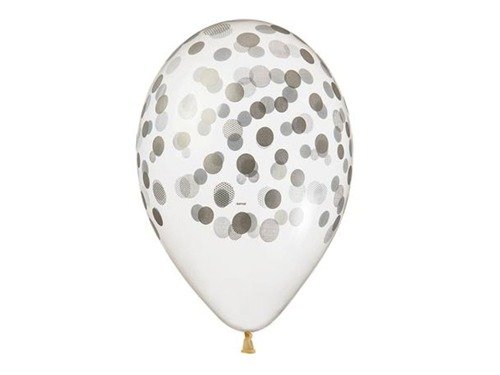 Clear Latex Balloons - 33 cm - 5 pcs