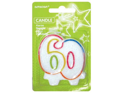 Color numeral candle 60 - 1 pc