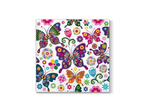 Colorful Butterflies Napkins - 33 cm - 20 pcs