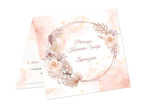 Comunion invitation card & envelope - 6 pcs