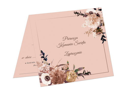 Comunion invitation card & envelope - 6 pcs