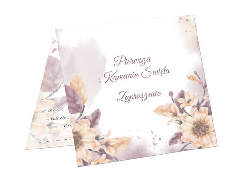 Comunion invitation card & envelope - 6 pcs