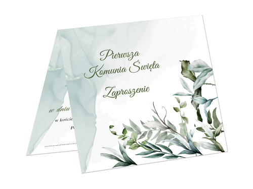 Comunion invitation card & envelope - 6 pcs